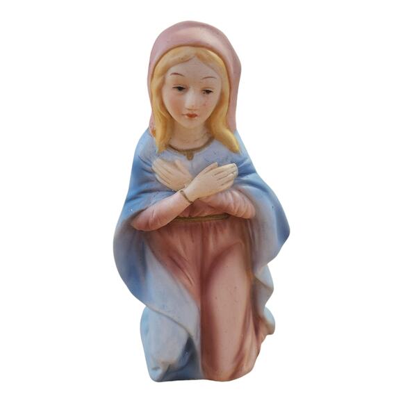 Vintage 2pc Mary Jesus Homco Taiwan Nativity Christmas Holiday Replacement Set - Picture 3 of 7